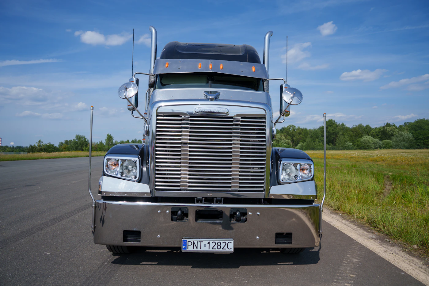 Semi truck on an open highway
